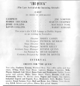 THE QUICK late arrival programme 67